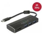 USB 3.2 Gen 1 Hub, USB-C Stecker > 3x USB-A Buchse + HDMI Buchse, USB-Hub