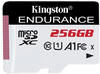 High Endurance 256 GB microSDXC, Speicherkarte - weiß/schwarz, UHS-I U1, Class 10,