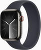 Apple MRJ83QF/A, Apple Watch Series 9, Smartwatch graphit/dunkelblau, Edelstahl, 41