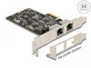 PCI Express x2 Karte auf 2 x RJ45 2,5 Gigabit, LAN-Adapter