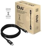 Club 3D USB 4 3x2 Typ-C Kabel USB 8K60Hz PD 240W St./St. 2m schwarz