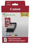 Canon CLI-581 2106C006 Original Druckerpatronen Multipack + Fotopapier