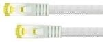 Python Patchkabel mit Cat.7 Rohkabel S/FTP PiMF halogenfrei 15m wei&szlig;