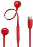 JBL Tune 305C, In-Ear Wired USB-C Headphone High Resolution, rot