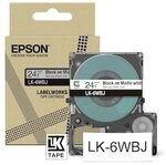 Epson C53S672064 Schriftband LK-6WBJ Matt 24mm x 8m schwarz auf wei&szlig;