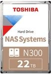 Toshiba N300 HDWG62CUZSVA 22TB 512MB 7.200rpm 3,5 Zoll SATA 6 Gbit/s Bulk