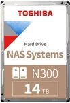 Toshiba N300 HDWG51EUZSVA 14TB 512MB 7.200rpm 3,5 Zoll SATA 6 Gbit/s Bulk