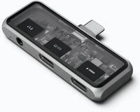 Satechi Mobile XR Hub 2-Port USB-C (1x 100W PD) mit 3,5mm Audio Space Grau