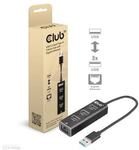 Club 3D USB 3.2 Gen1 Typ-A, 3 Ports Hub mit Gigabit Ethernet