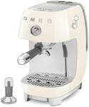 SMEG ECF03CREU 50's Style Premium-Siebtr&auml;ger-Espressomaschine Creme