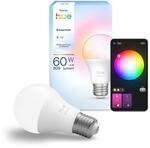 Philips Hue Essential smarte E27 LED Lampe, Wei&szlig; und Farbig, 8W, 2200K-6500K,