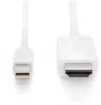 DIGITUS AK-340304-030-W Mini Displayport Kabel zu HDMI St./St. 2m wei&szlig;