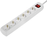 Hama 00030530 Steckdosenleiste 6-fach, mit Schalter, 1,4 m, Wei&szlig;