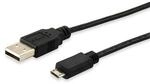 EQUIP 128523 USB 2.0 A auf Micro-B Kabel, 1.8m , M/M, Schwarz