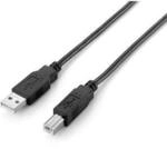 EQUIP 128863 USB 2.0 A auf B Kabel, 1.0m ,M/M, Schwarz