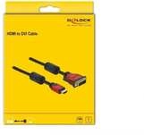 Delock HDMI zu DVI 24+1 Kabel bidirektional 2 m