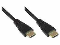 Good Connections High Speed HDMI Kabel 1m mit Ethernet gold Stecker schwarz 4514-010