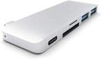 Satechi USB-C Passthrough Hub Silber f&uuml;r Macbook 12"