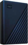 WD My Passport Ultra 5 TB 2.5 Zoll USB 3.2 Gen1 USB-C (5Gb/​s) Blau externe