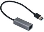 i-tec USB 3.0 Netzwerk Adapter 0,28m Typ-A zu Gigabit Ethernet St./Bu. grau