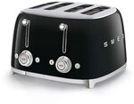 SMEG TSF03BLEU 50s Style 4 Scheiben Toaster Schwarz