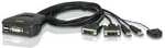 Aten CS22D 2-Port USB DVI KVM Switch schwarz