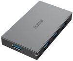Hama 00200115 USB-Hub, 4 Ports, USB 3.0, 5 Gbit/s, Schnellladen, inkl. Kabel und
