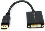 Startech.com Displayport Adapter 0,15m DP zu DVI HDTV passiv St./Bu. schwarz