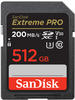 SanDisk Extreme Pro 512 GB SDXC UHS-I-Speicherkarte (2022) bis 200 MB/s