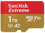 SanDisk Extreme 1 TB microSDXC Speicherkarte Kit (2022) bis 190 MB/s C10,U3,V30