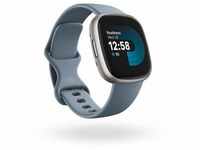 Fitbit Versa 4 Fitness-Smartwatch Blaugrau/Platin FB523SRAG