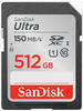 SanDisk Ultra 512 GB SDXC Speicherkarte (2022) bis 150 MB/s, C10, U1