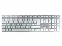 CHERRY KW 9100 Slim für Mac kabellose Tastatur DE-Layout weiß-Silber JK-9110DE-1
