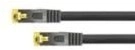 Python Patchkabel mit Cat.7 Rohkabel S/FTP PiMF halogenfrei 0,25m schwarz