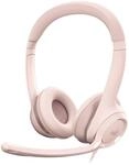 Logitech H390 Kabelgebundenes Beidseitiges Headset USB Ros&eacute;