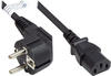 Good Connections Netzkabel Schutzkontakt an C13 (gerade), schwarz, 5 m P0130-S050