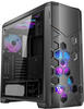 Azzatek AZZA Storm 6000 ARGB ATX Gaming Tower, schwarz, RGB Beleuchtung, Glasfenster