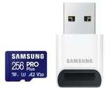 Samsung PRO Plus 256 GB microSDXC-Speicherkarte (2023) mit USB-Adapter