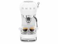 SMEG Hausgeräte GmbH SMEG ECF02WHEU 50s Style Espresso-Kaffemaschine Weiß