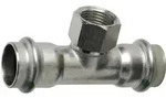 Viega Sanpress Inox T-St&uuml;ck 42 mm x 1/2" IG x 42 mm - Modell 2317.2