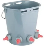 KERBL Lammeimer mit 5 Saugern, 8 Liter