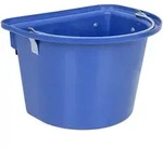 Transportkrippe, Futtertrog zum Einh&auml;ngen, Turnier-Futterkrippe mit Tragegriff, blau