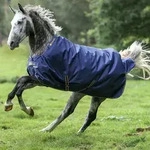 Bucas Irish Turnout Regendecke, Weidedecke 50g, 155cm, navy/gold - wasserdicht...