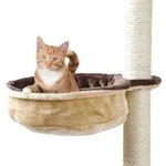 Katzen Kuschelsack f&uuml;r Kratzb&auml;ume, Kratzbaum Ersatzteil, &Oslash; 38cm, beige/braun