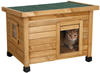 Katzenhaus Rustica aus Holz 57 x 45 x 43cm, Hütte für Katzen und kleine Hunde