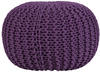 Pouf Violett 100% Baumwolle Rund ⌀ 50 cm Elegant Modern
