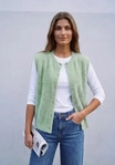 Street One Studio CCF2541791794842, Street One Studio Federgarn Weste mit Rundhals