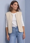Street One CCA2203151718538, Street One Teddy-Weste mit Zipper und Corddetails Beige