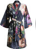 Essenza Home - Essenza Home Bademäntel Damen Kimono Fleur nightblue Weiss