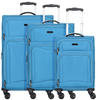 d & n - Travel Line 9204 4 Rollen Kofferset 3-teilig Koffer & Trolleys Blau Damen